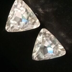 Multi faceted crystal cut earrings chunky statement earrings lots of bling